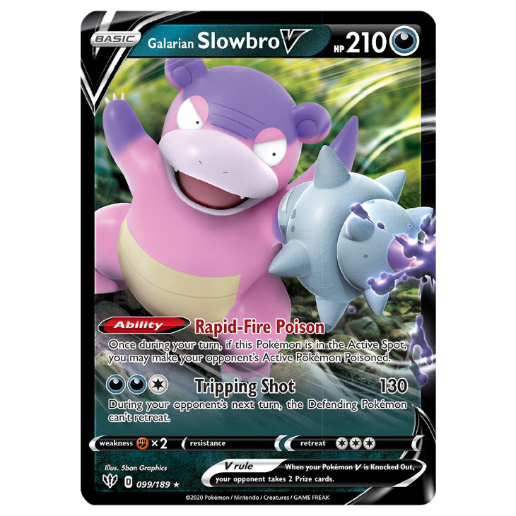 Galarian Slowbro V - Darkness Ablaze - 099/189 - Holo Ultra Rare