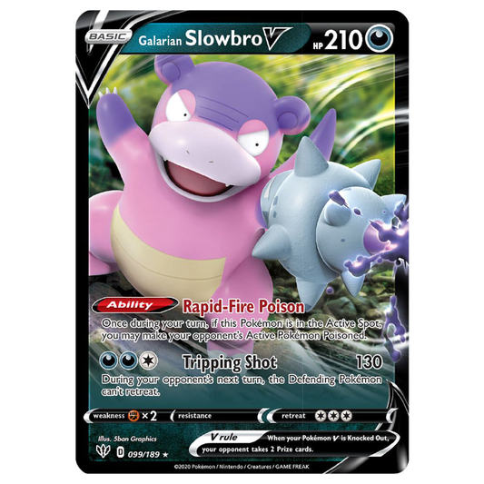 Galarian Slowbro V - Darkness Ablaze - 099/189 - Holo Ultra Rare