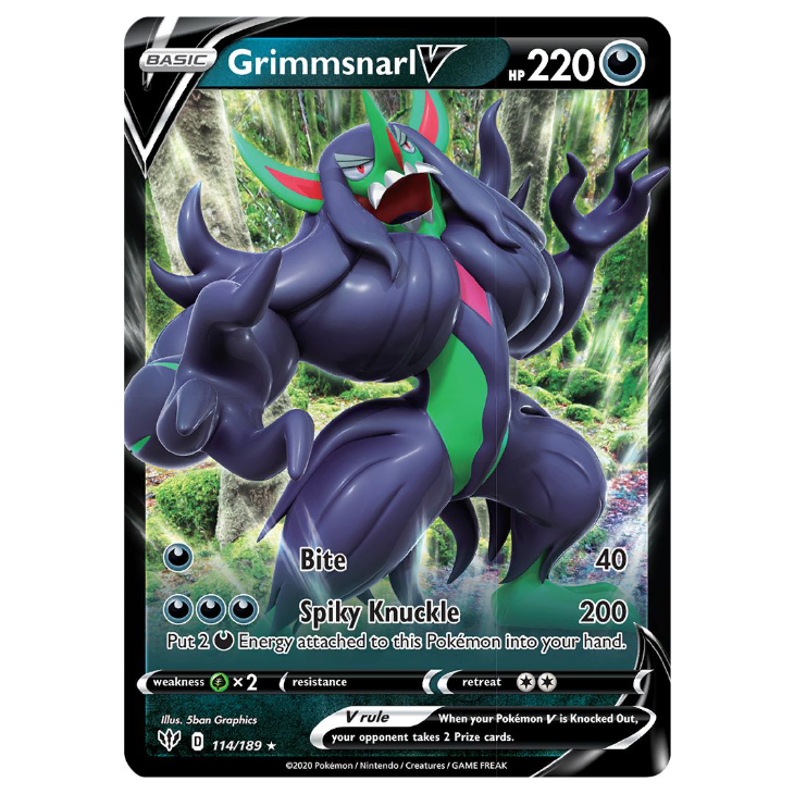 Grimmsnarl V - Darkness Ablaze - 114/189 - Holo Ultra Rare