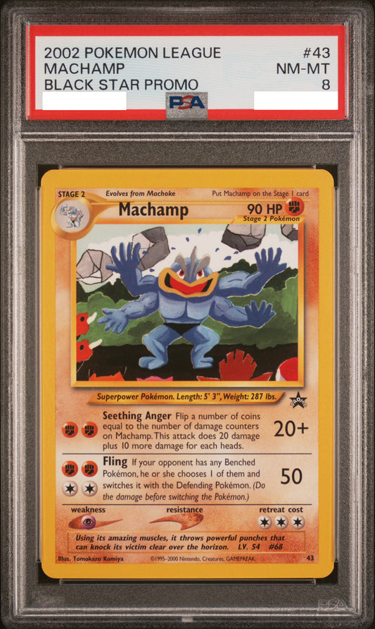 PSA 8 NM-MT Machamp - WotC Promo Non-Holo 43