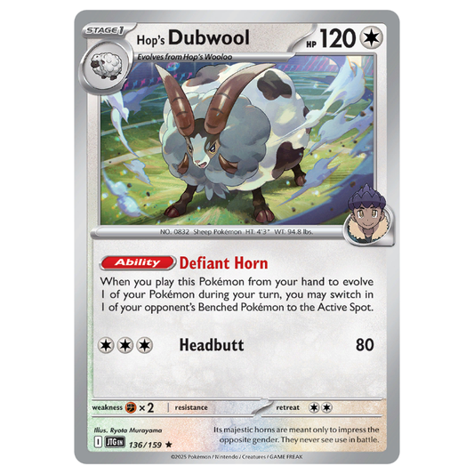 Hop's Dubwool - Journey Together - 136/159 - Promo Holo "rare"
