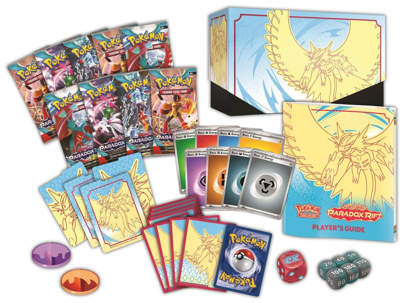 Paradox Rift Elite Trainer Box featuring either Roaring Moon or Iron Valiant