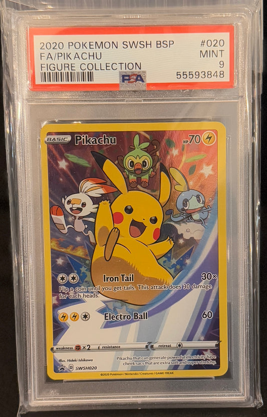 PSA 9 MINT Pikachu - SWSH Promo Figure Collection SWSH020