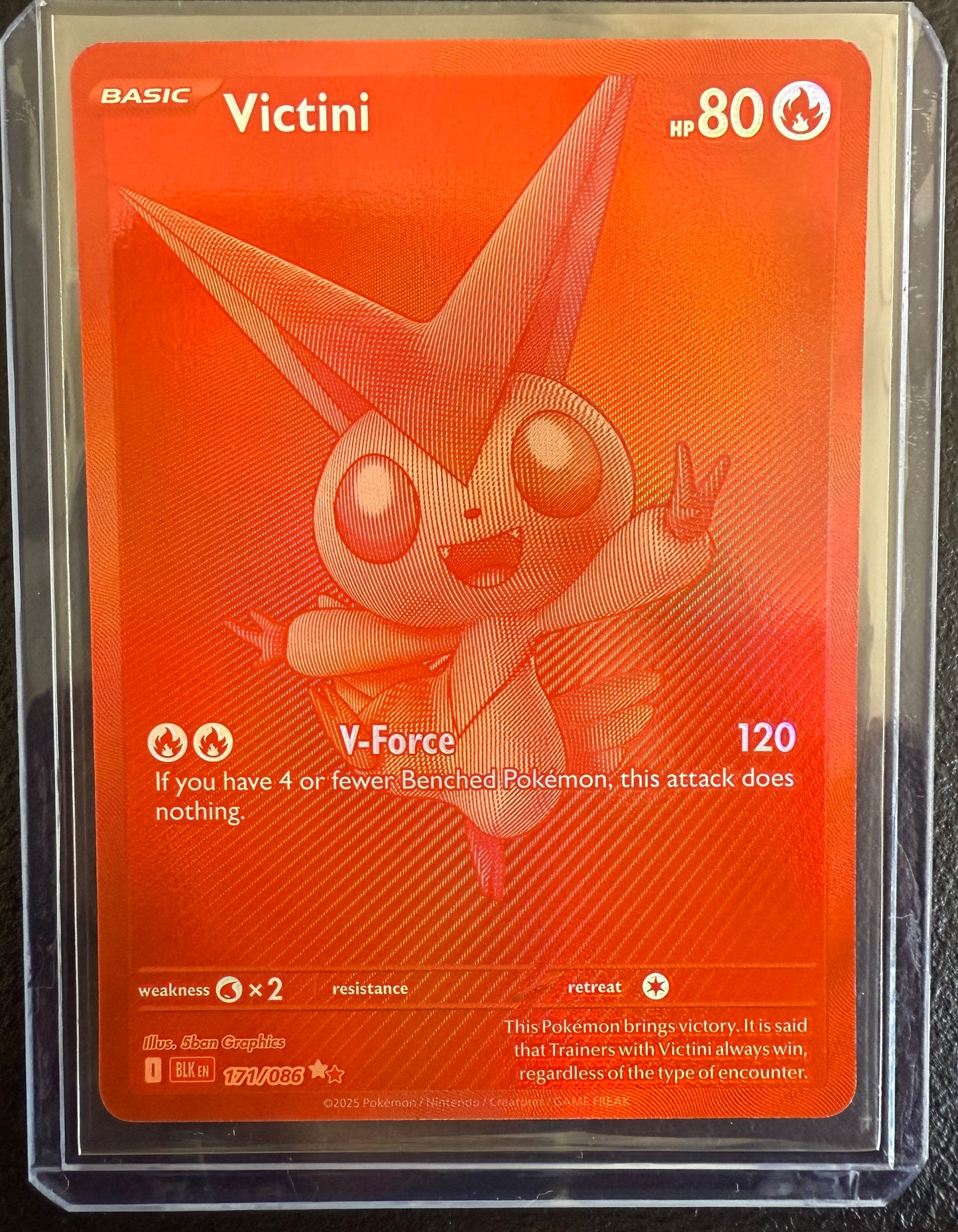Victini - Black Bolt - 171/086 - RED Secret Rare (read description)