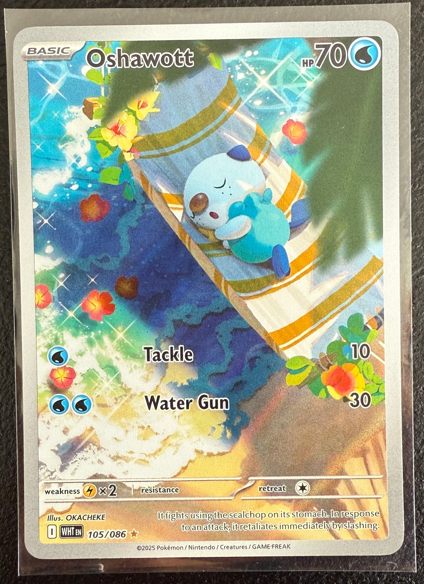 Oshawott - White Flare - 105/086 - Illustration Rare