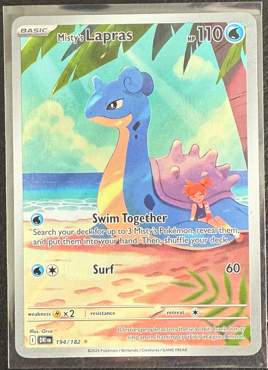 Misty's Lapras - Destined Rivals - 194/182 - Illustration Rare