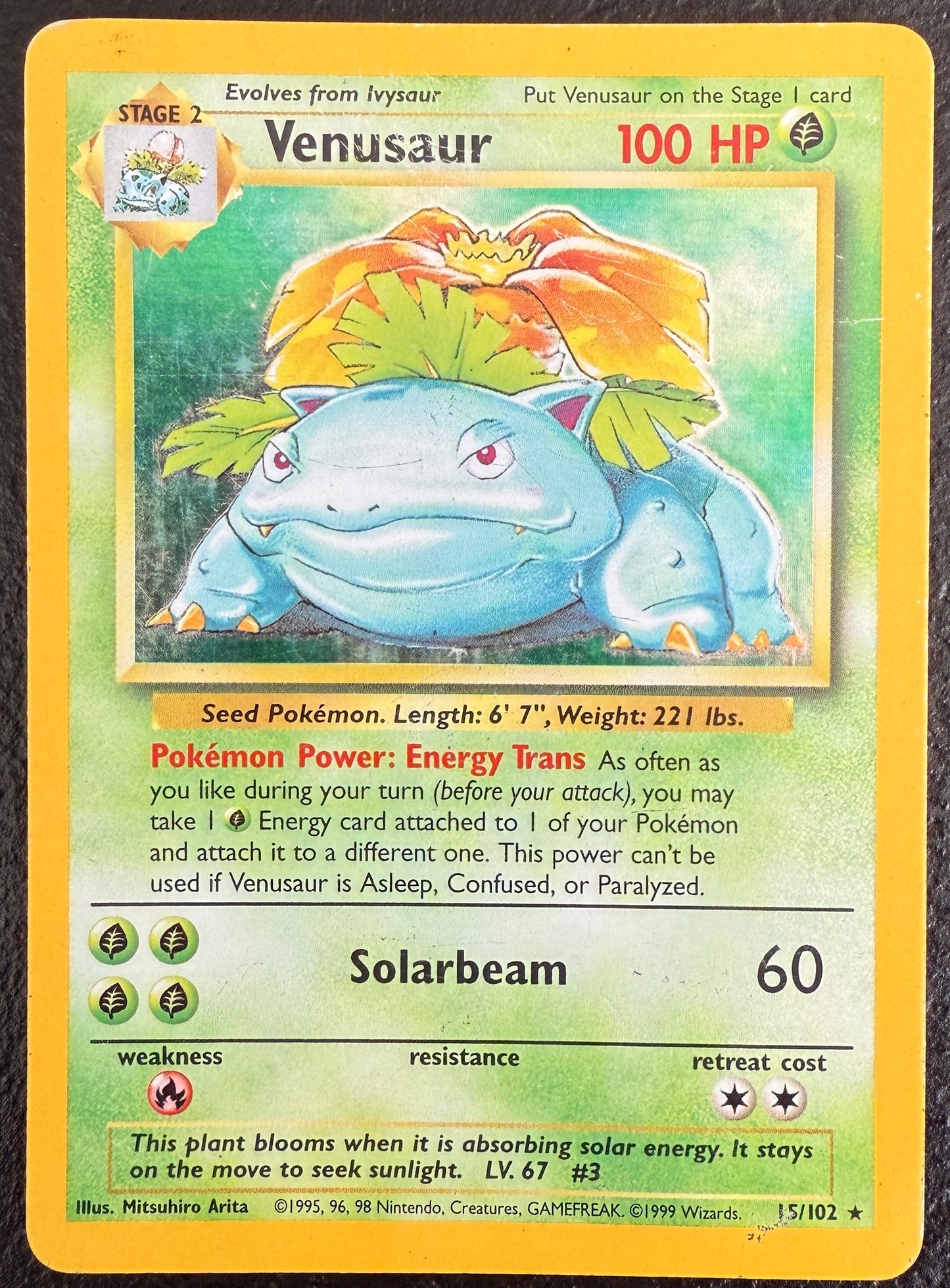 Venusaur - Base Set - 15/102 - Holo Rare (DMG-HP)