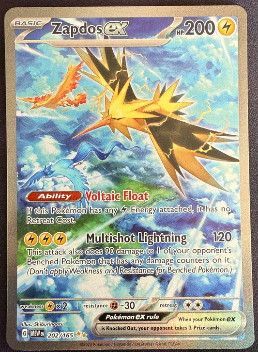 Zapdos ex - 151 MEW EN - 202/165 - Special Illustration Rare