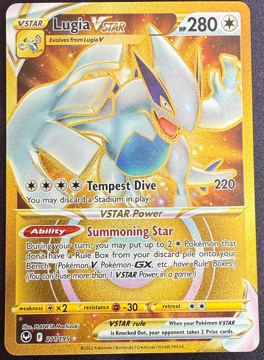 Lugia VSTAR - Silver Tempest - 211/195 - Gold Secret Hyper Rare