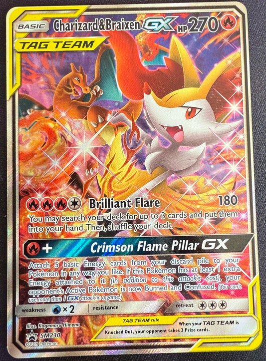 SM230 - Charizard & Braixen GX - SM Alt. Art Promo (MP+)