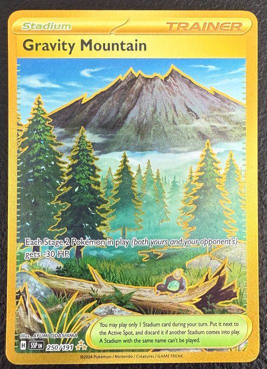 Gravity Mountain - Surging Sparks - 250/191 - Gold Hyper Rare