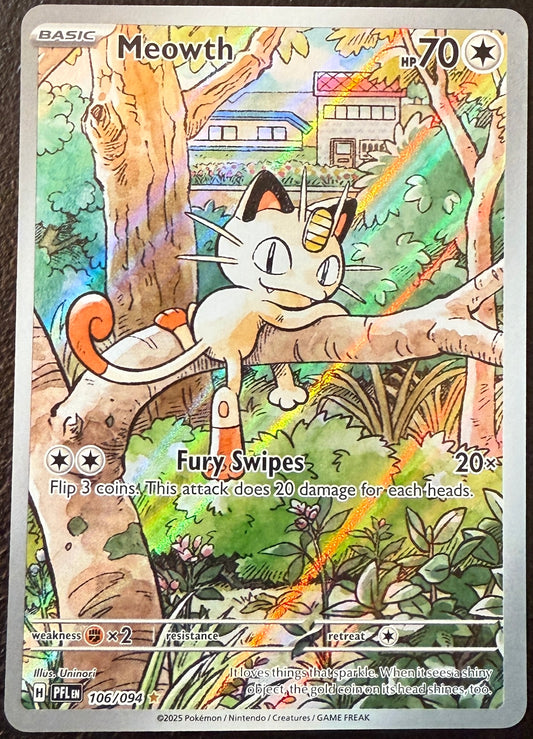 Meowth - Phantasmal Flames - 106/094 - Illustration Rare