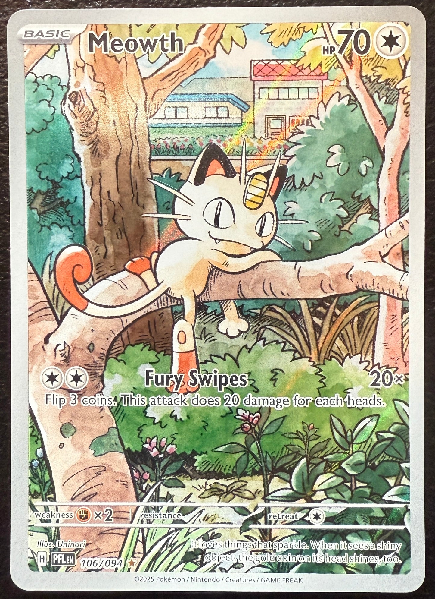 Meowth - Phantasmal Flames - 106/094 - Illustration Rare