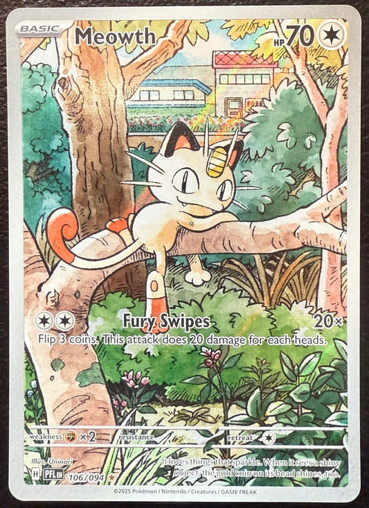 Meowth - Phantasmal Flames - 106/094 - Illustration Rare