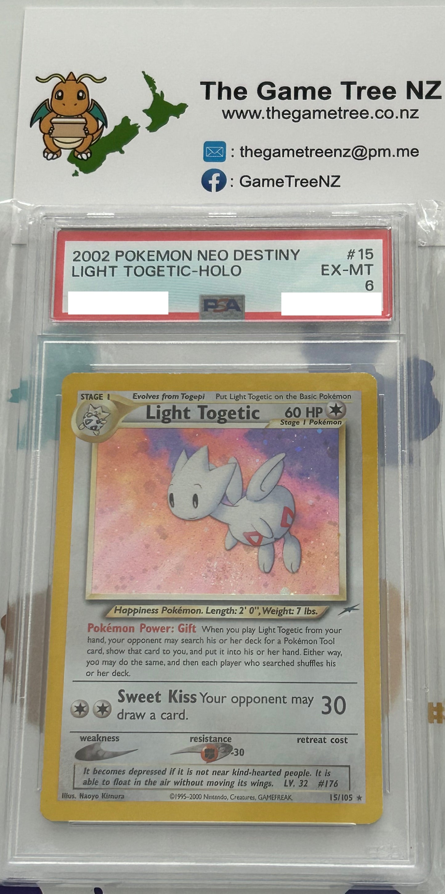 PSA 6 EX-MT Light Togetic - Neo Destiny Holo Rare 15/105