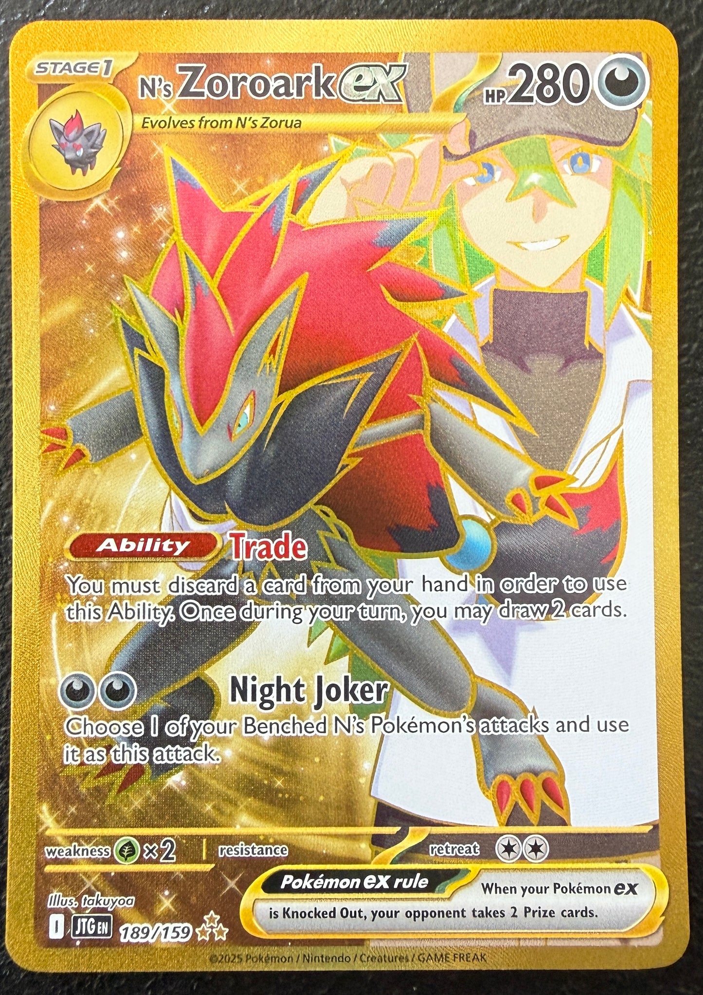 N's Zoroark ex - Journey Together - 189/159 - Hyper Rare