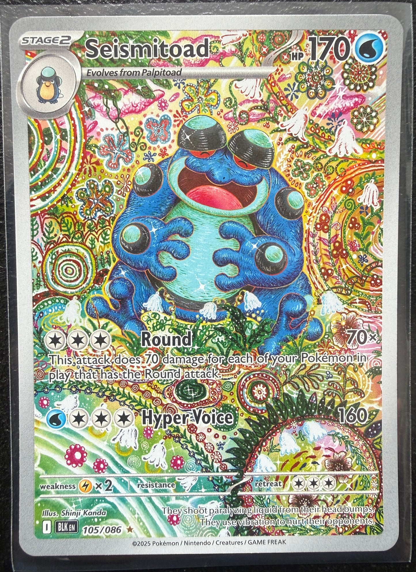 Seismitoad - Black Bolt - 105/086 - Illustration Rare
