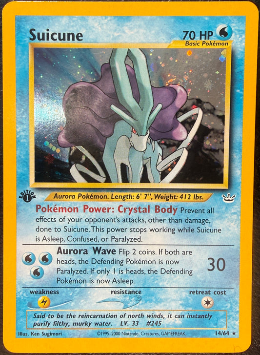 Suicune *1ST EDITION* - Neo Revelation - 14/64 - Holo Rare (MP)