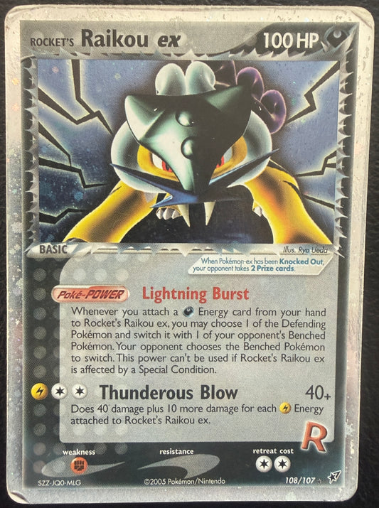 Rocket's Raikou ex - Deoxys - 108/107 - Holo Secret Rare (DMG)