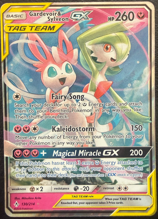 Gardevoir & Sylveon GX - Unbroken Bonds - 130/214 - Holo Ultra Rare