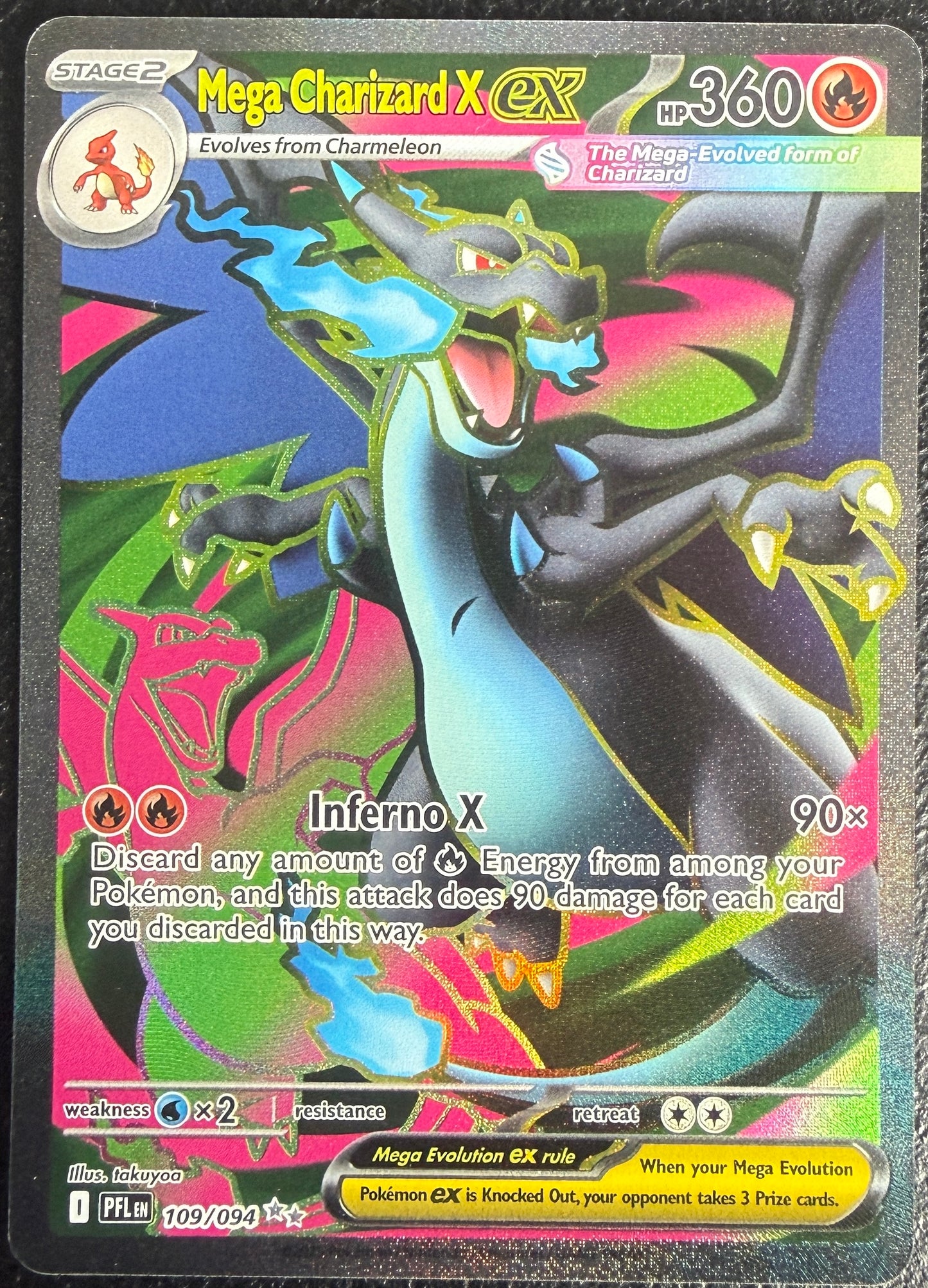 Mega Charizard X ex - Phantasmal Flames - 109/094 - Ultra Rare Full Art
