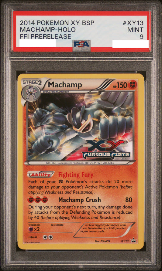 PSA 9 MINT Machamp - XY Pre-release Promo (Furious Fists Stamped) XY13