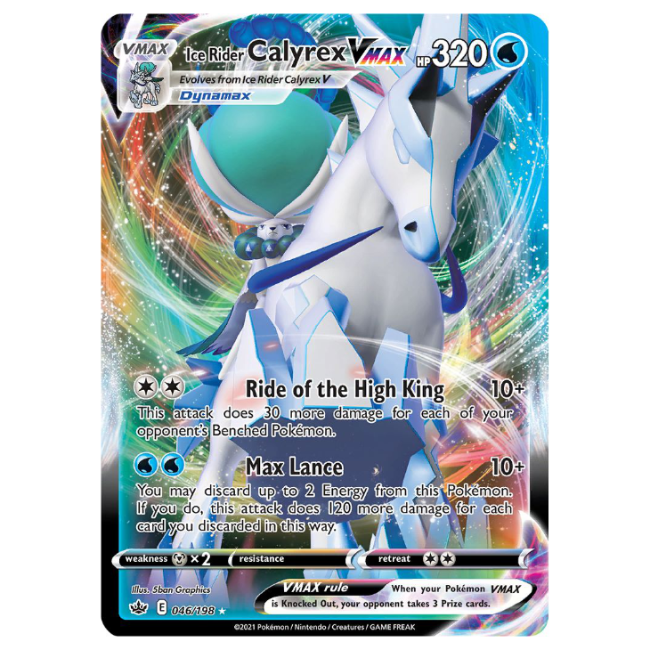 Ice Rider Calyrex VMAX - Chilling Reign - 046/198 - Holo Ultra Rare VMAX