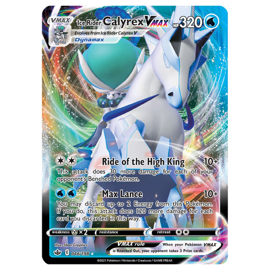 Ice Rider Calyrex VMAX - Chilling Reign - 046/198 - Holo Ultra Rare VMAX