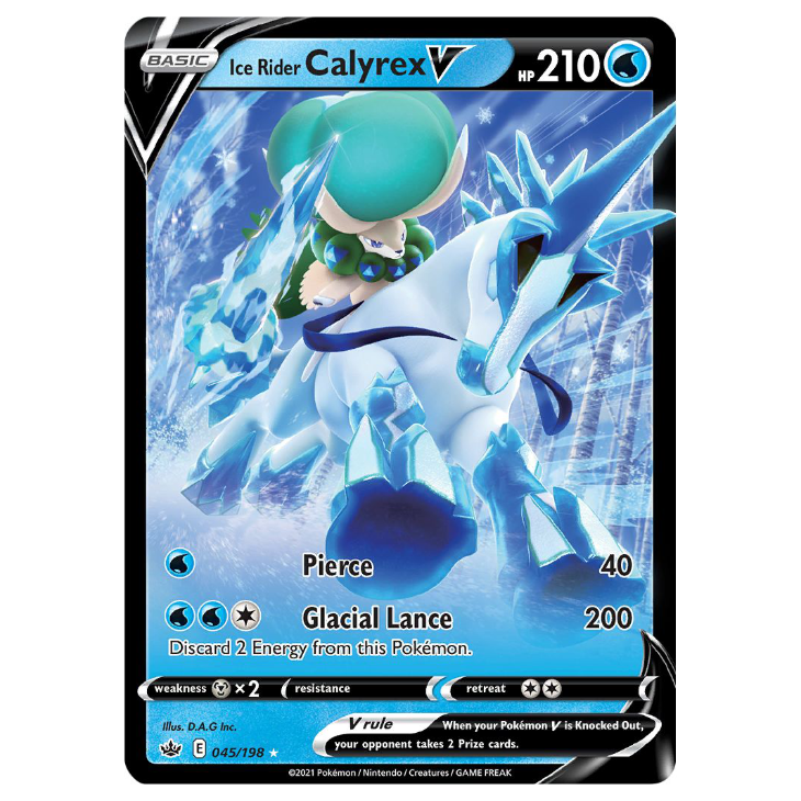 Ice Rider Calyrex V - Chilling Reign - 045/198 - Holo Ultra Rare