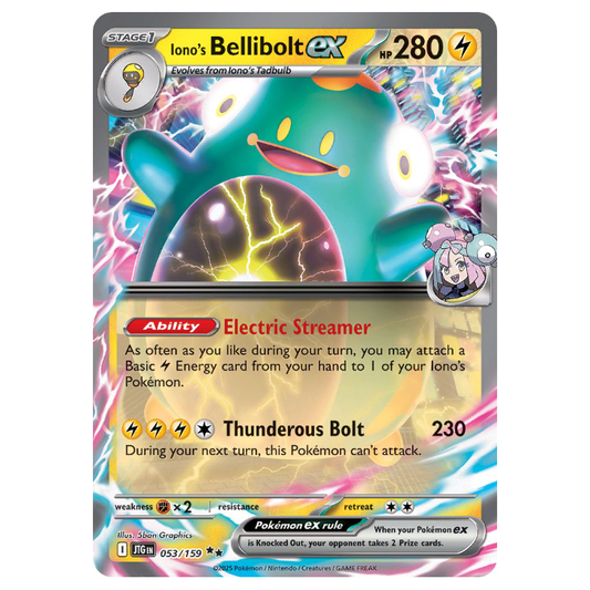Iono's Bellibolt ex - Journey Together - 053/182 - Double Rare