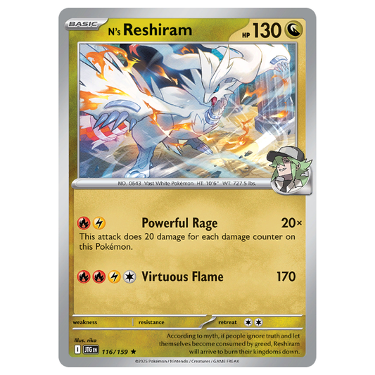 N's Reshiram - Journey Together - 116/159 - Holo Rare