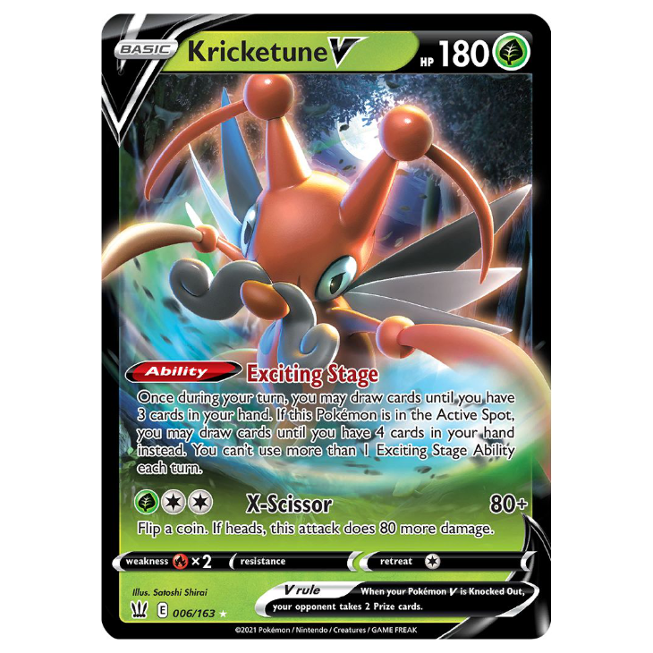 Kricketune V - Battle Styles - 006/163 - Holo Ultra Rare