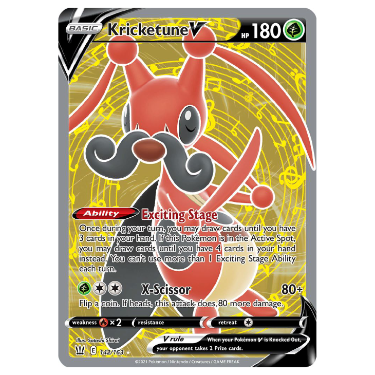 Kricketune V - Battle Styles - 142/163 - Holo Ultra Rare Full Art