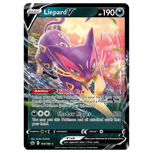 Liepard V - Chilling Reign - 104/198 - Holo Ultra Rare