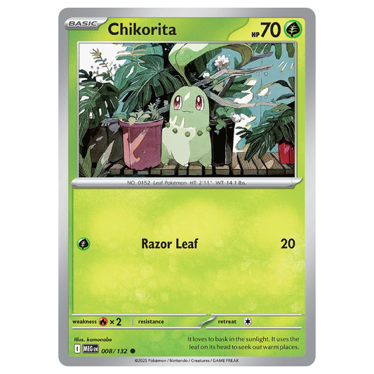 Chikorita - Mega Evolution - 008/132 - Common