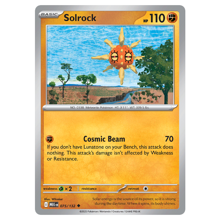 Solrock - Mega Evolution* - 075/132 - Uncommon