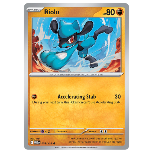 Riolu - Mega Evolution - 076/132 - Common