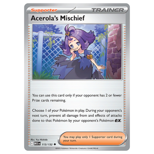 Acerola's Mischief - Mega Evolution - 113/132 - Uncommon