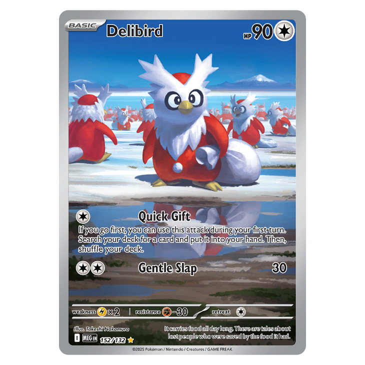 Delibird - Mega Evolution - 152/132 - Illustration Rare