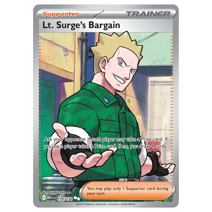 Lt. Surge's Bargain - Mega Evolution - 170/132 - Full Art Ultra Rare