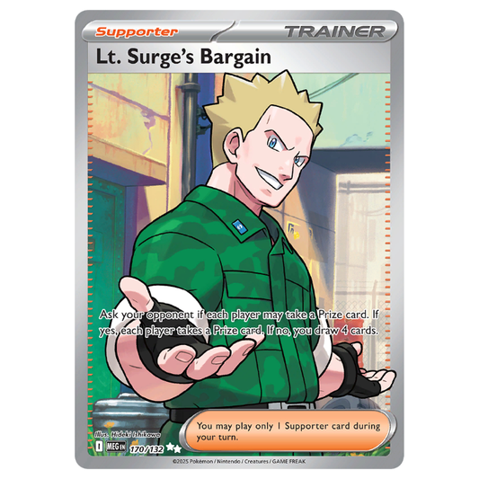 Lt. Surge's Bargain - Mega Evolution - 170/132 - Full Art Ultra Rare