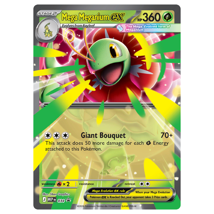 MEP034 Mega Meganium ex - Holo Promo