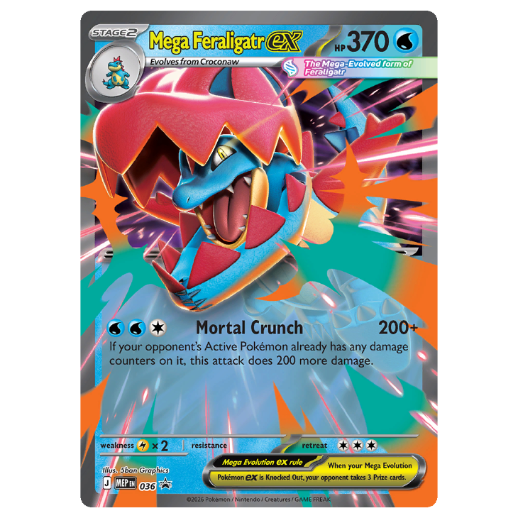 MEP036 Mega Feraligatr ex - Holo Promo