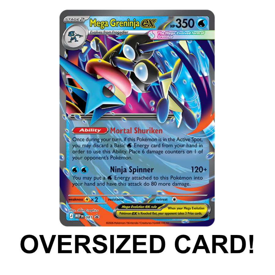 Mega Greninja ex - MEP Promo - MEP081 - Holo Lenticular Oversized Card