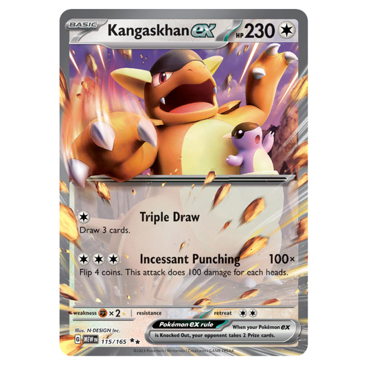 Kangaskhan ex - 151 - 115/165 - Double Rare