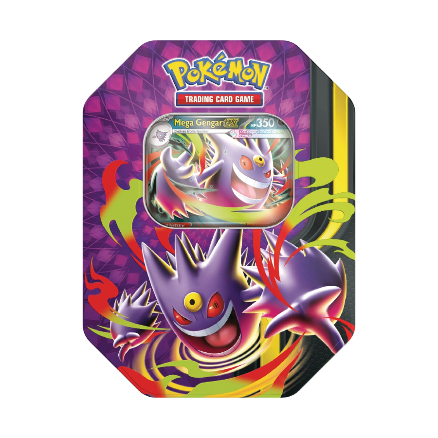 Mega Moonlight Tin featuring Mega Clefable ex or Mega Gengar ex (LIMIT 1x OF EACH)