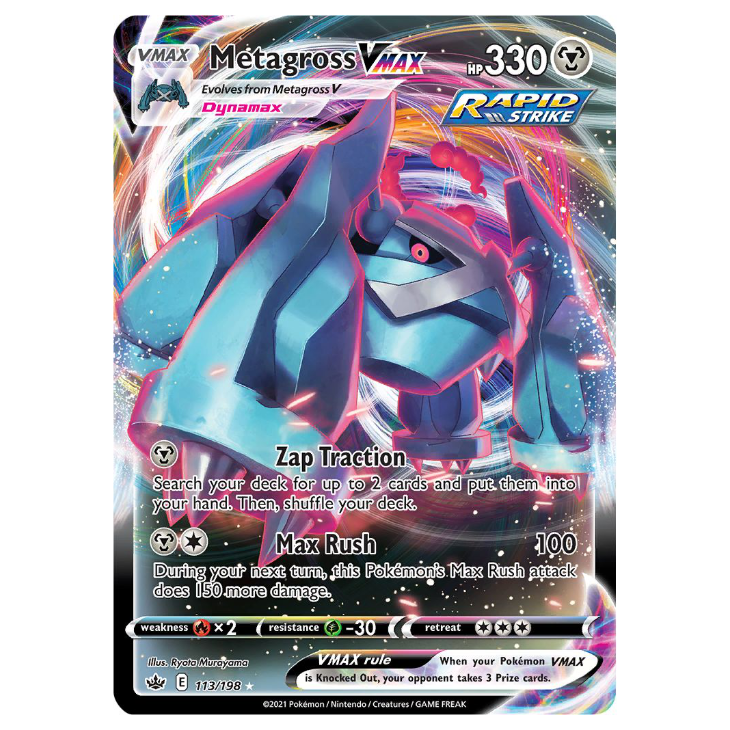 Metagross VMAX - Chilling Reign - 113/198 - Holo Ultra Rare VMAX