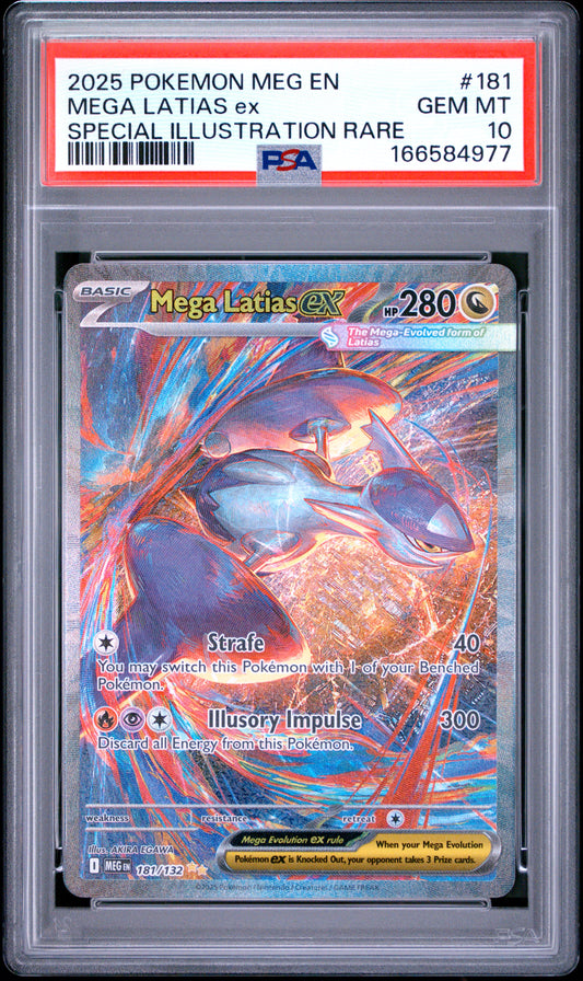 PSA 10 GEM MT Mega Latias ex - Mega Evolution Special Illustration Rare 181/132