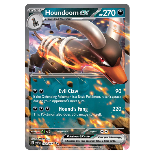 Houndoom ex - Obsidian Flames - 134/197 - Double Rare