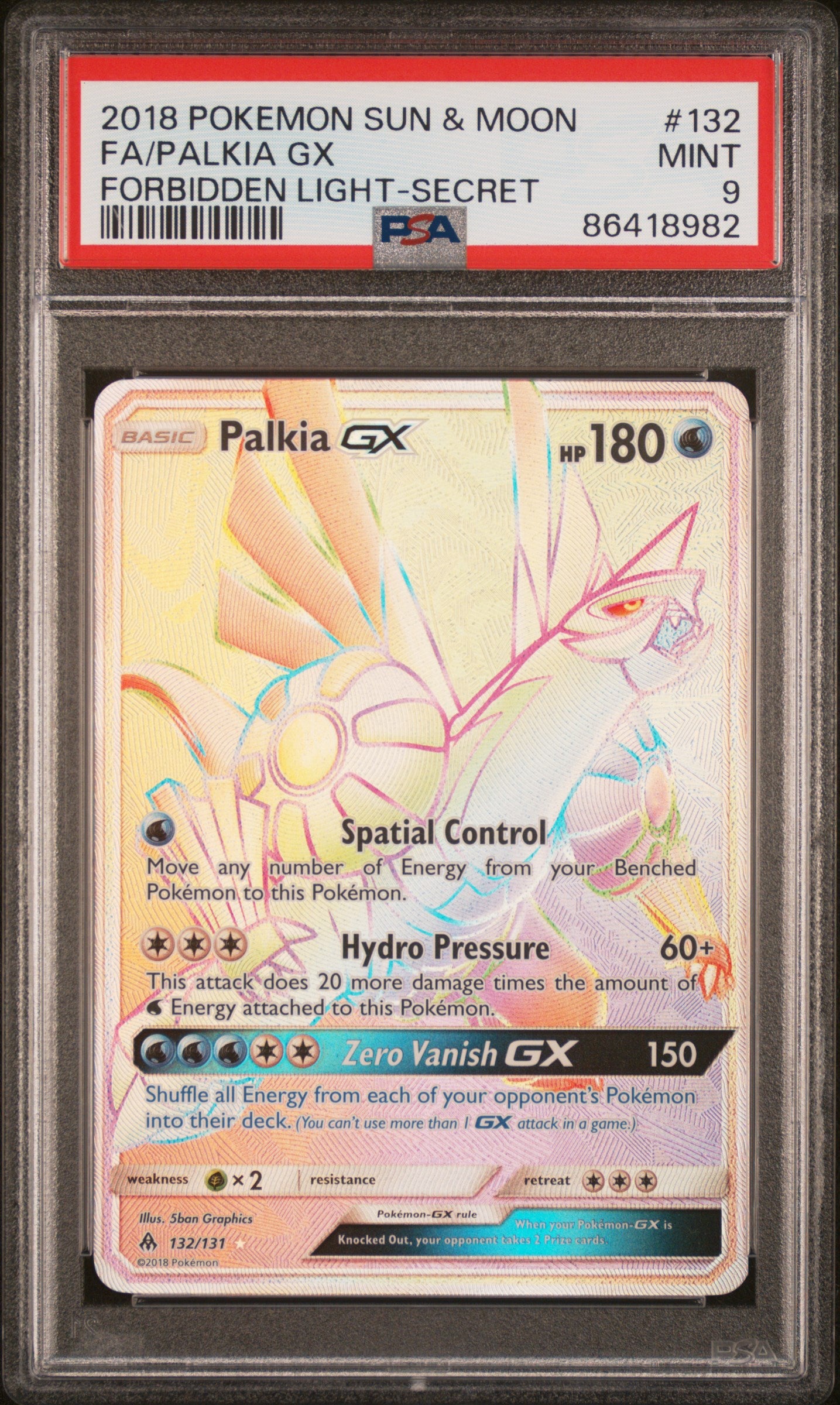 **Sequential Slabs!** PSA 8 & 9 S&M Forbidden Light Dialga GX 138/131 & Palkia GX 132/131